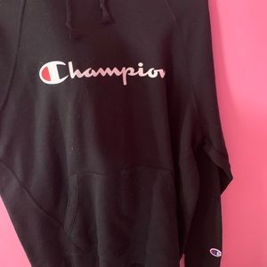 Black Champion Hoodie Womens Fit, All Black, Worn Once